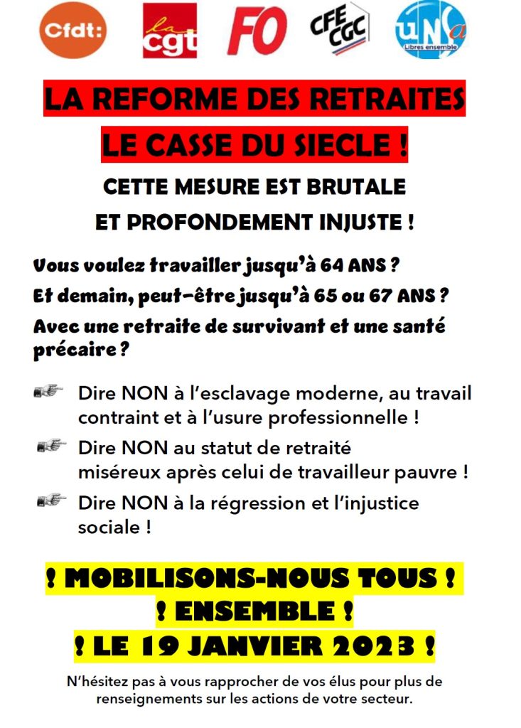 CHUBB FRANCE  : MOBILISONS-NOUS TOUS ! ! ENSEMBLE ! ! LE 19 JANVIER 2023 !
